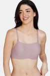 Zivame Beautiful Basics Padded Wired Full Coverage T-Shirt Bra - Elderberry — thumbnail 1