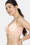 Zivame Sunset Mimosa Padded Wired 3/4th Coverage T-Shirt Bra - Coral Quartz — thumbnail 3
