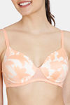Zivame Sunset Mimosa Padded Non Wired 3/4th Coverage T-Shirt Bra - Coral Quartz — thumbnail 4