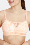 Zivame Sunset Mimosa Padded Non Wired Full Coverage Cami Bra  - Coral Quartz — thumbnail 4