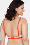 Zivame True Curv Asymmetric Print Double Layered Non Wired Full Coverage Super Support Bra - Whisper White — thumbnail 2