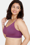 Zivame Fashion Double Layered Non Wired Full Coverage Minimiser Bra - Purple Passion — thumbnail 3