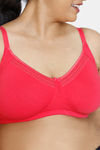 Zivame True Curv Double Layered Non Wired Full Coverage Super Support Bra - Raspberry — thumbnail 4