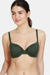 Zivame Firefly Dreams Push-Up Wired Medium Coverage Bra - Kombu Green — thumbnail 1