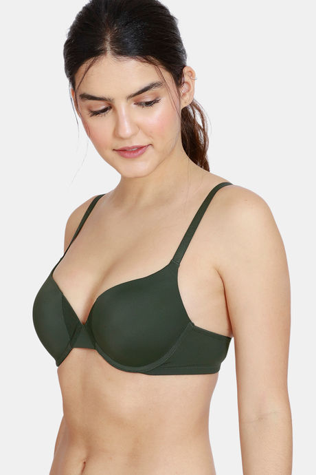 Zivame Firefly Dreams Push-Up Wired Medium Coverage Bra - Kombu Green — image 3