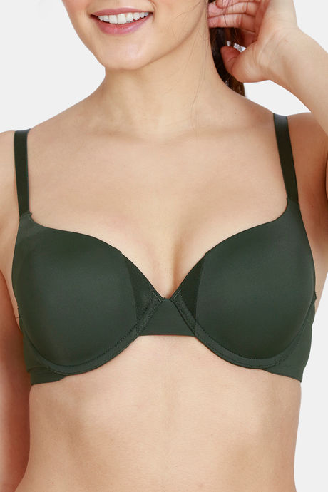 Zivame Firefly Dreams Push-Up Wired Medium Coverage Bra - Kombu Green — image 4