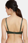 Zivame Firefly Dreams Padded Wired 3/4th Coverage T-Shirt Bra - Kombu Green — thumbnail 2
