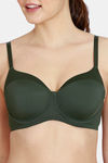Zivame Firefly Dreams Padded Wired 3/4th Coverage T-Shirt Bra - Kombu Green — thumbnail 4