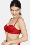 Zivame Love Stories Padded Wired 3/4th Coverage Strapless Bra - Chilli Pepper — thumbnail 3