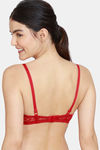 Zivame Love Stories Double Layered Non Wired 3/4th Coverage Lace Bra - Chilli Pepper — thumbnail 2