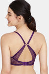 Zivame Love Stories Padded Non Wired 3/4th Coverage Lace Bra - Crown Jewel — thumbnail 2