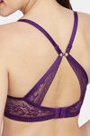 Zivame Love Stories Padded Non Wired 3/4th Coverage Lace Bra - Crown Jewel — thumbnail 4