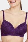 Zivame Love Stories Padded Non Wired 3/4th Coverage Lace Bra - Crown Jewel — thumbnail 5