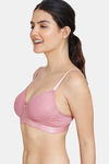 Zivame Champagne Nights Padded Non Wired 3/4th Coverage T-Shirt Bra - Polignac — thumbnail 3