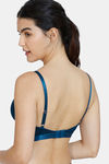 Zivame Champagne Nights Padded Non Wired 3/4th Coverage T-Shirt Bra - Sailor Blue — thumbnail 2