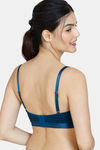 Zivame Champagne Nights Padded Wired 3/4th Coverage Strapless Bra - Sailor Blue — thumbnail 2