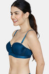 Zivame Champagne Nights Padded Wired 3/4th Coverage Strapless Bra - Sailor Blue — thumbnail 3