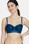 Zivame Champagne Nights Padded Wired 3/4th Coverage Strapless Bra - Sailor Blue — thumbnail 4