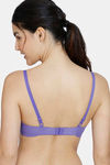 Zivame Ruby Spark Padded Wired 3/4th Coverage T-Shirt Bra - Purple Corallites — thumbnail 2