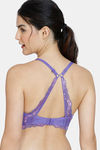 Zivame Ruby Spark Padded Non Wired 3/4th Coverage T-Shirt Bra - Purple Corallites — thumbnail 2