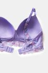 Zivame Ruby Spark Padded Non Wired 3/4th Coverage T-Shirt Bra - Purple Corallites — thumbnail 6