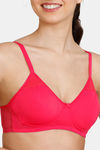 Zivame Ruby Spark Lightly Lined Non-Wired Full Coverage T-Shirt Bra - Virtual Pink — thumbnail 4