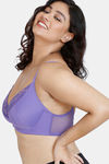 Zivame True Curv Ruby Spark Single Layered Wired Full Coverage Super Support Bra - Purple Corallites — thumbnail 2