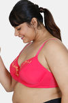Zivame True Curv Ruby Spark Single Layered Wired Full Coverage Super Support Bra - Virtual Pink — thumbnail 3