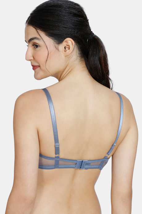 Zivame Moonshine Maiden Padded Wired Medium Coverage T-Shirt Bra - Folkstone Grey — image 2