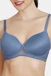 Zivame Moonshine Maiden Padded Non Wired 3/4Th Coverage T-Shirt Bra - Folkstone Grey — thumbnail 4