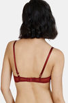 Zivame Beautiful Basics Padded Wired 3/4Th Coverage T-Shirt Bra - Cabernet — thumbnail 2