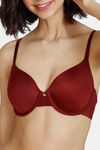 Zivame Beautiful Basics Padded Wired 3/4Th Coverage T-Shirt Bra - Cabernet — thumbnail 4