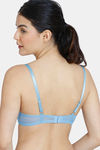 Zivame Beautiful Basics Padded Wired Medium Coverage T-Shirt Bra - Dusk Blue — thumbnail 2