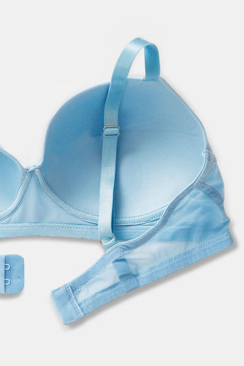 Zivame Beautiful Basics Padded Non Wired 3/4Th Coverage T-Shirt Bra - Dusk Blue — image 5