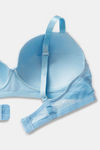 Zivame Beautiful Basics Padded Non Wired 3/4Th Coverage T-Shirt Bra - Dusk Blue — thumbnail 5