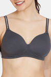 Zivame Dancing Queen Padded Non Wired 3/4th Coverage Ultra Low Back T-Shirt Bra - Forge Iron — thumbnail 4