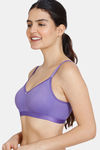 Zivame After Sunset Double Layered Non Wired 3/4Th Coverage T-Shirt Bra - Purple Corallites — thumbnail 3