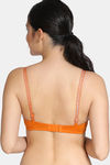 Zivame Glitter Straps Padded Non Wired 3/4th Coverage T-Shirt Bra - Autumn Maple — thumbnail 3
