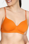 Zivame Glitter Straps Padded Non Wired 3/4th Coverage T-Shirt Bra - Autumn Maple — thumbnail 5