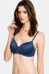 Zivame Glitter Straps Padded Non Wired 3/4th Coverage T-Shirt Bra - Dk Blue — thumbnail 4