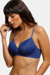 Zivame Glitter Straps Padded Non Wired 3/4th Coverage T-Shirt Bra - Navy — thumbnail 4