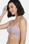 Zivame Glitter Straps Padded Non Wired 3/4th Coverage T-Shirt Bra - Purple — thumbnail 6