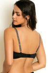 Zivame Glitter Straps Padded Wired 3/4th Coverage T-Shirt Bra - Black — thumbnail 2