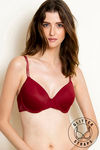 Zivame Glitter Straps Padded Wired 3/4th Coverage T-Shirt Bra - Maroon — thumbnail 1