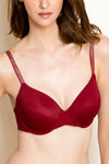 Zivame Glitter Straps Padded Wired 3/4th Coverage T-Shirt Bra - Maroon — thumbnail 4