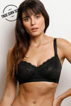 Zivame True Curv Double Layered Non Wired Medium Coverage Sag Lift Bra - Black — thumbnail 1
