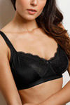 Zivame True Curv Double Layered Non Wired Medium Coverage Sag Lift Bra - Black — thumbnail 4