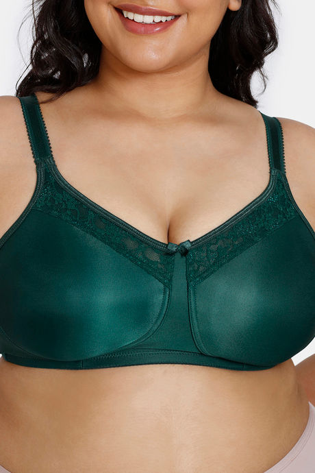 Zivame True Curv Double Layered Non Wired Full Coverage Minimiser Bra - Botanical Garden — image 4