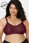 Zivame True Curv Double Layered Non Wired Full Coverage Minimiser Bra - Fig — thumbnail 1