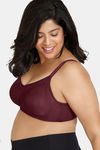 Zivame True Curv Double Layered Non Wired Full Coverage Minimiser Bra - Fig — thumbnail 3